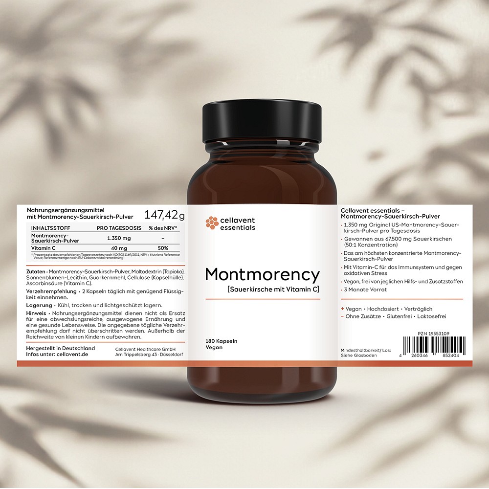 CHERRY ESSENTIAL Montmorency-Sauerkir.Vit C Kaps. CHERRY ESSENTIAL Montmorency-Sauerkir.Vit C Kaps.
