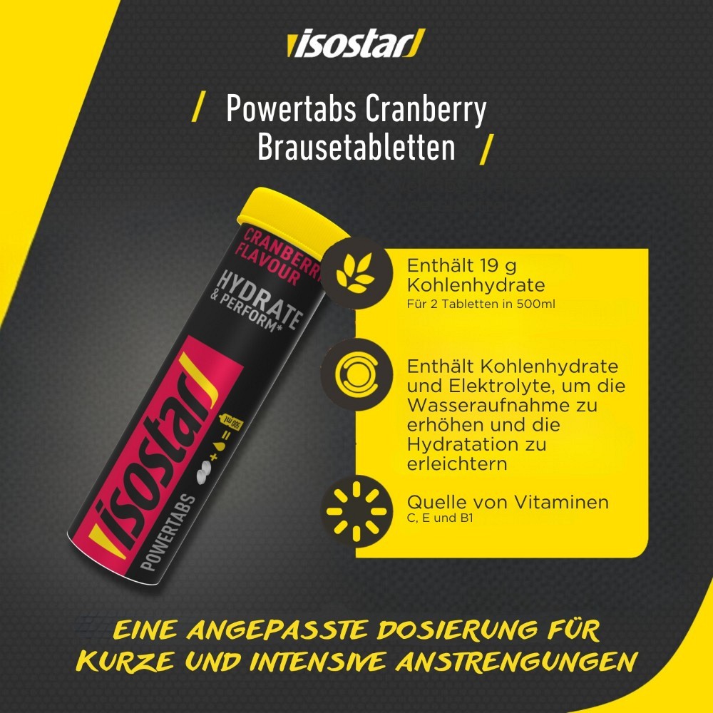 ISOSTAR Powertabs Fast Hydration Cranberry BTA