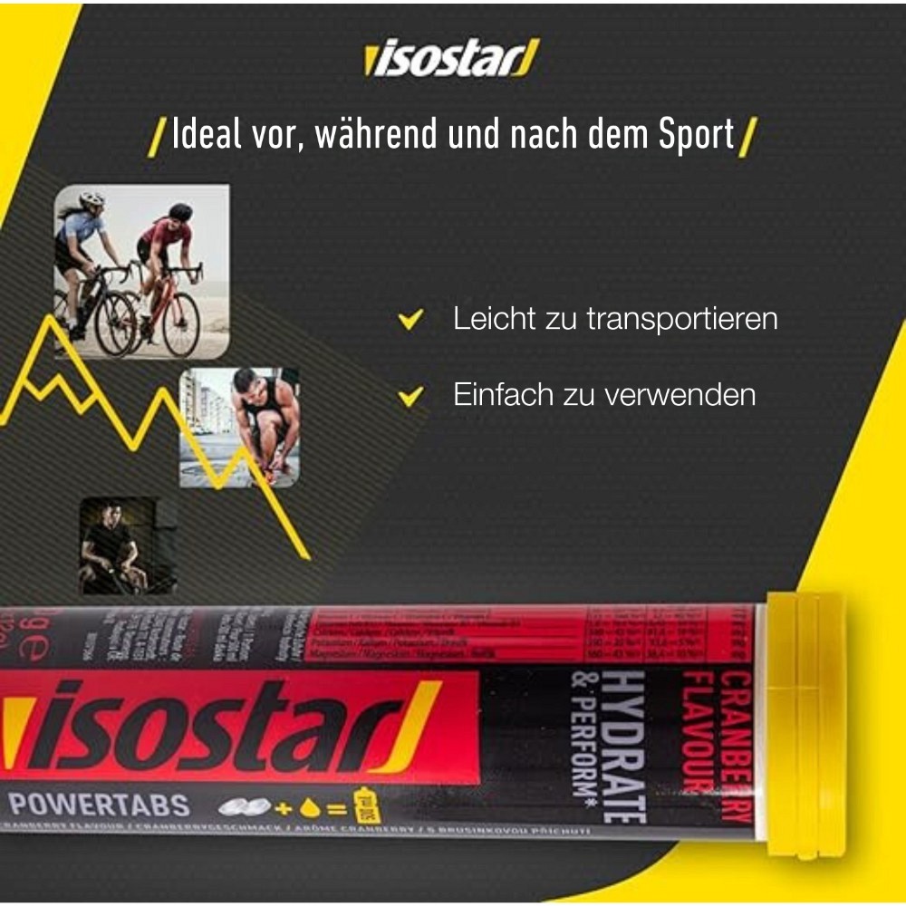 ISOSTAR Powertabs Fast Hydration Cranberry BTA
