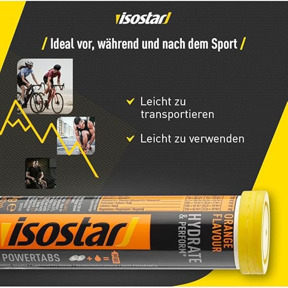 ISOSTAR Powertabs Fast Hydration Orange Brausetab.