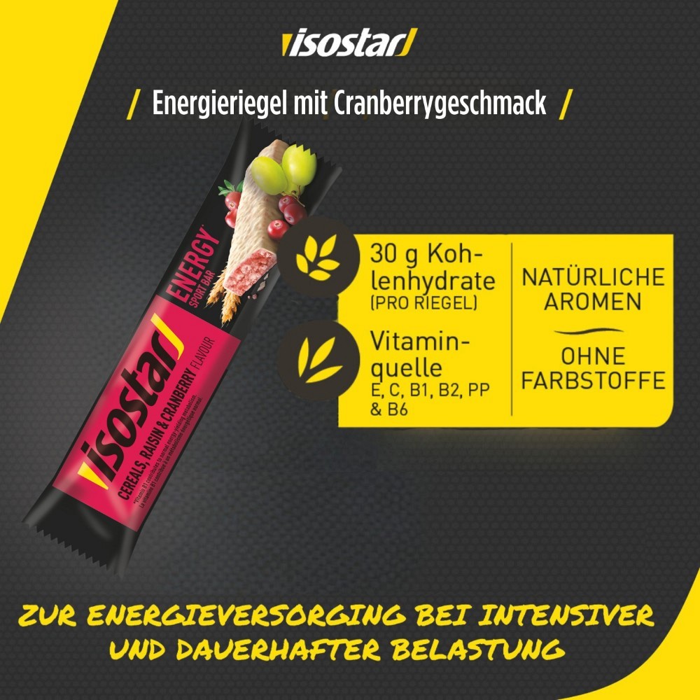 ISOSTAR High Energy Bar Cranberry