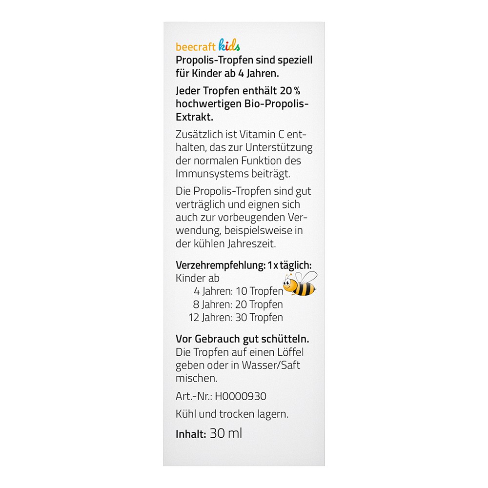 BEECRAFT KIDS Propolis Bio Tropfen 20% plus Vit.C