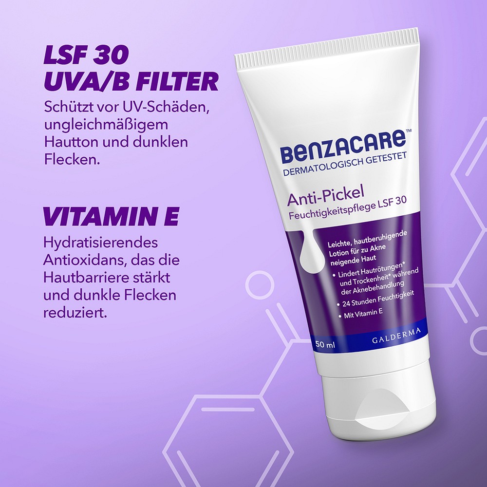 BENZACARE Anti-Pickel Feuchtigkeitspflege SPF 30 BENZACARE Anti-Pickel Feuchtigkeitspflege SPF 30