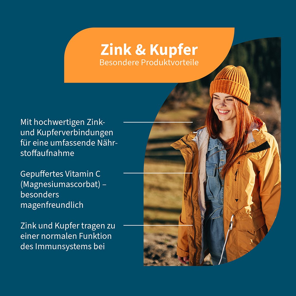 ZINK & KUPFER Komplex+gepuffertes Vitamin C Kaps.