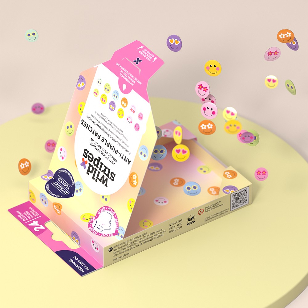 WILD STRIPES Anti-Pickel Patches Smile Stop