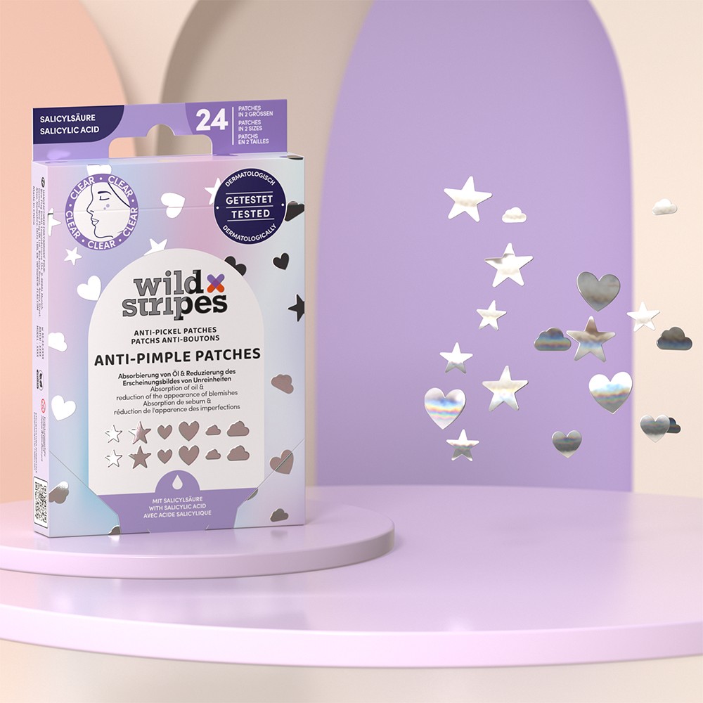 WILD STRIPES Anti-Pickel Patches Holo Clear