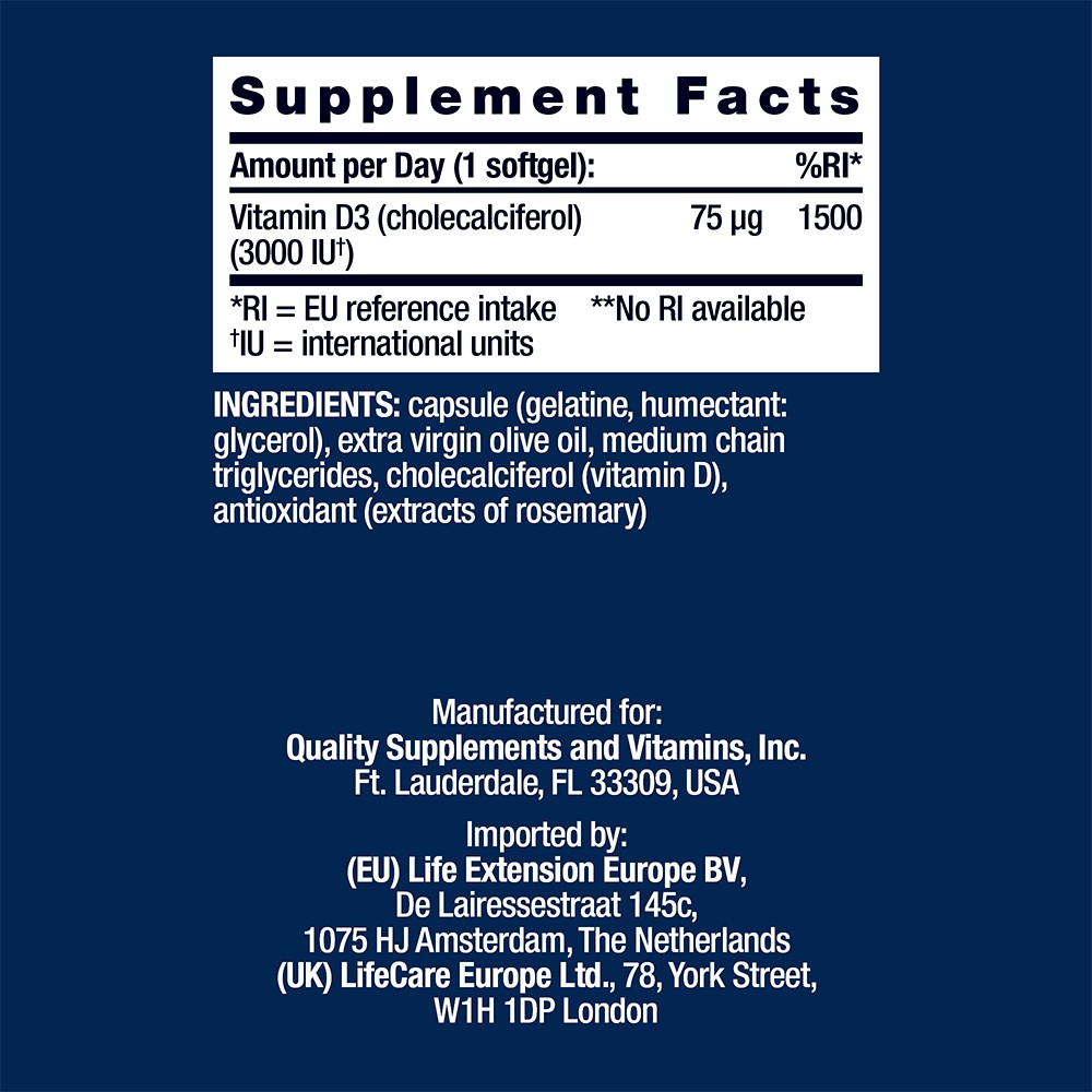 VITAMIN D3 75 µg 3000 I.E. Weichkapseln