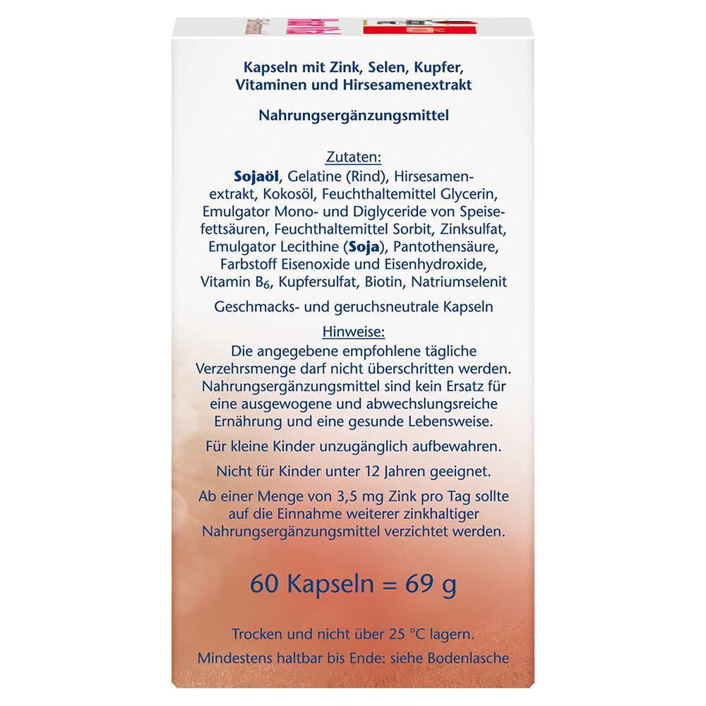 DOPPELHERZ Haar Vital+Zink+Hirse Kapseln