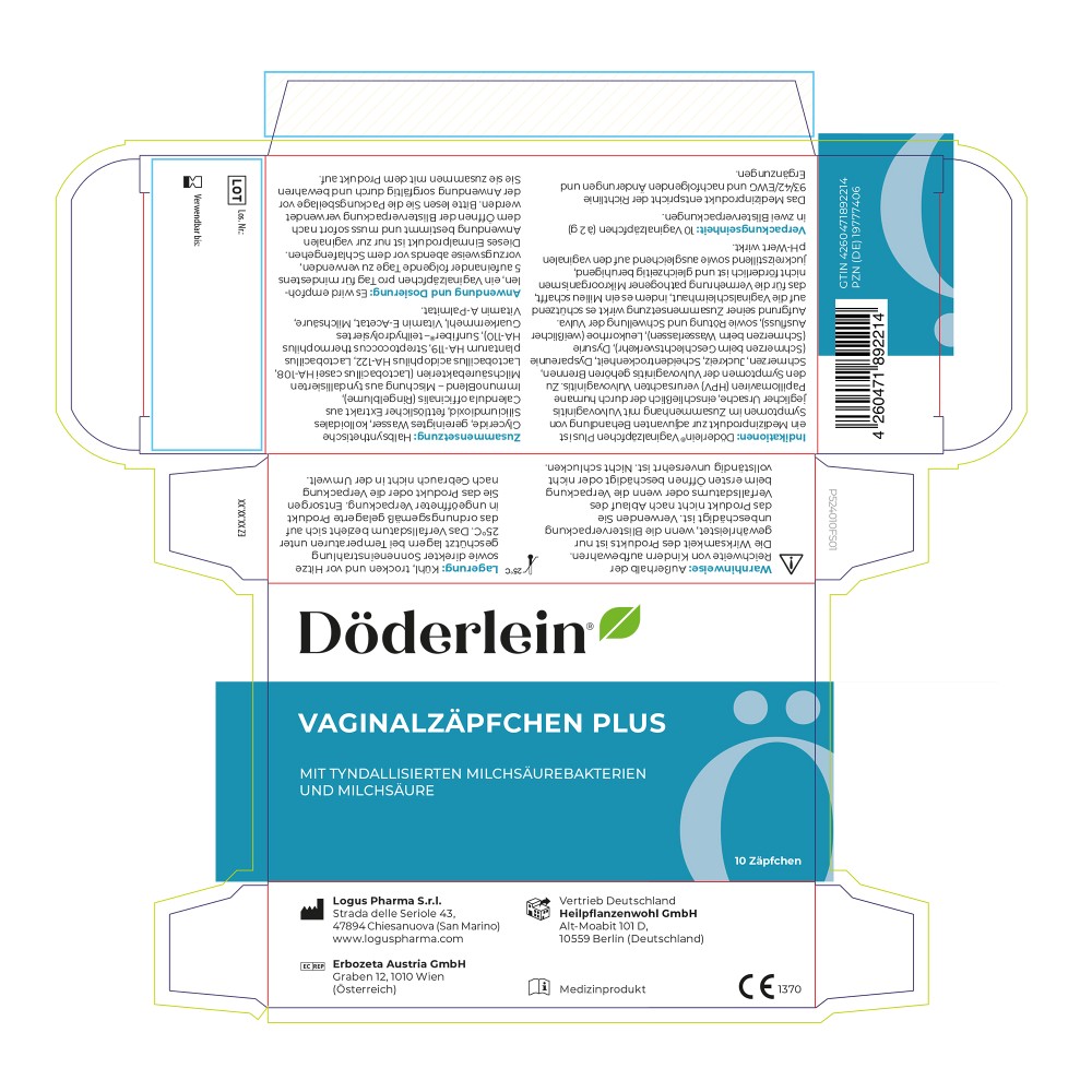 DÖDERLEIN Vaginalzäpfchen Plus Milchsäure+Laktobaz