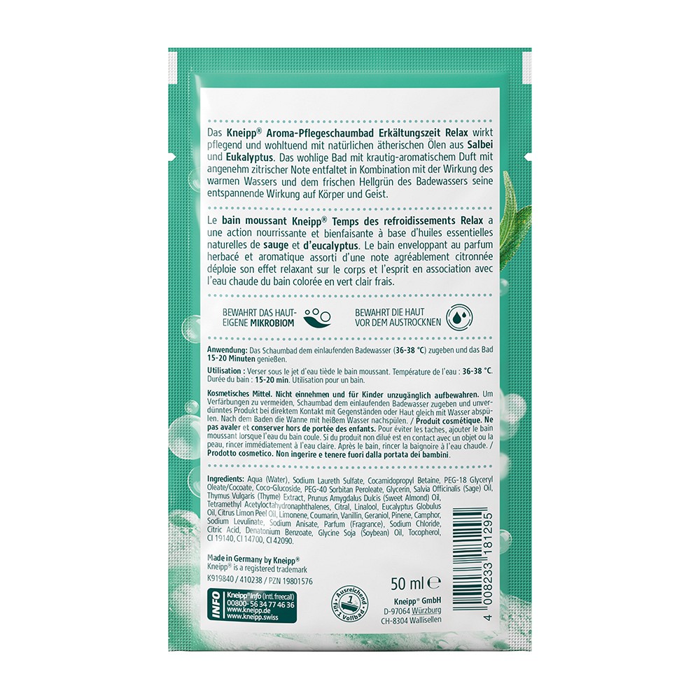 KNEIPP Aroma-Pflegeschaumbad Erkältungszeit Relax