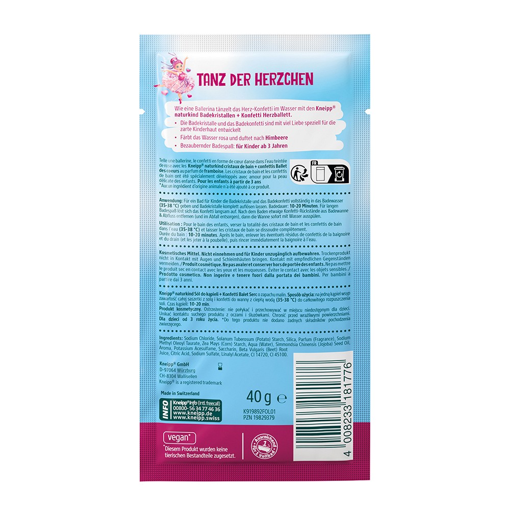 KNEIPP naturkind Herzballett Badesalz & Konfetti