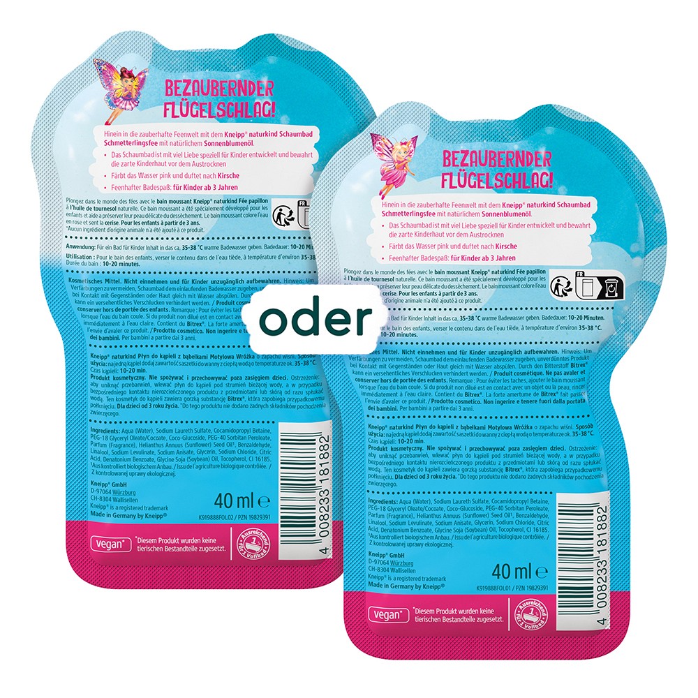 KNEIPP naturkind Schmetterlingsfee Schaumbad