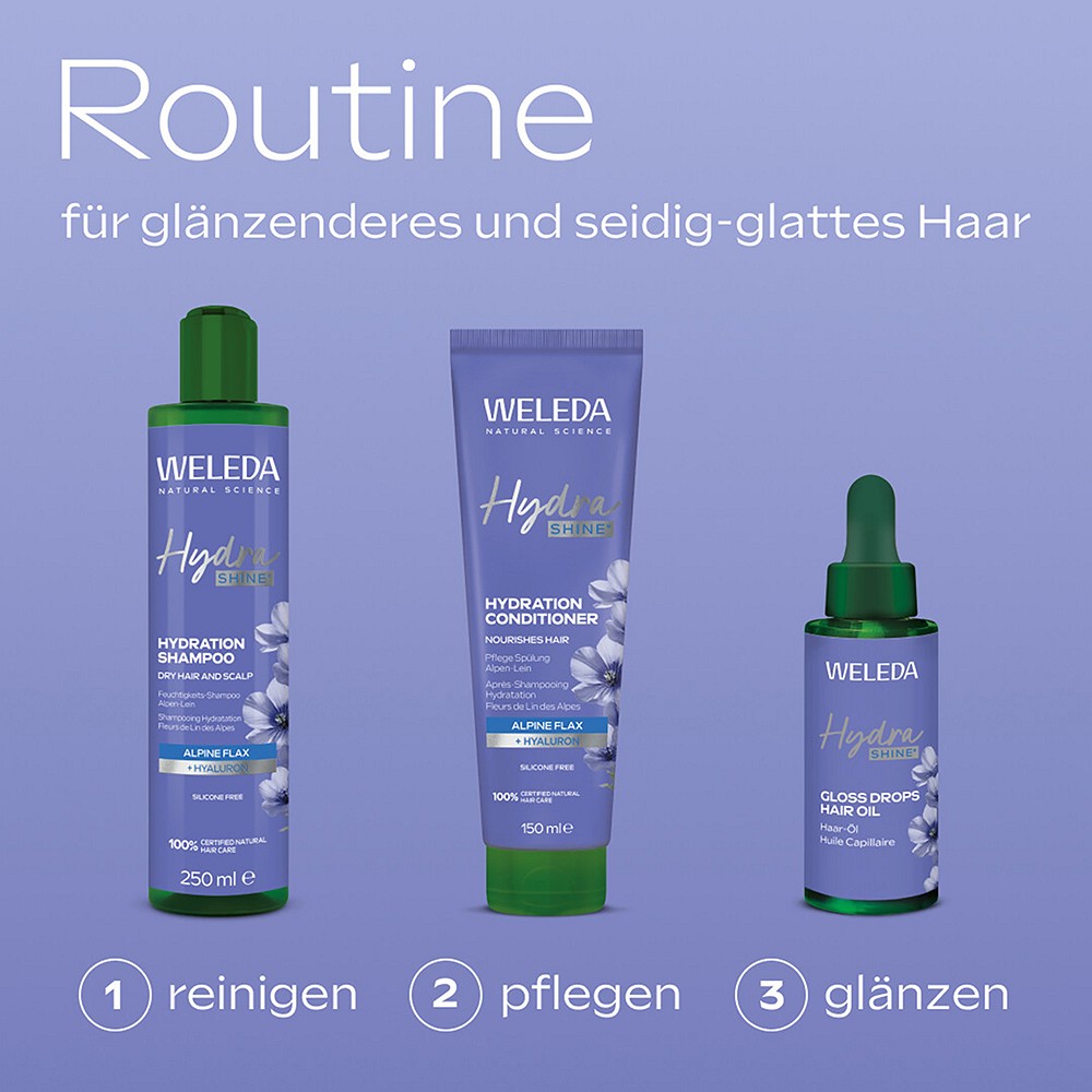 WELEDA HydraShine Feuchtigkeits-Shampoo Alpen-Lein