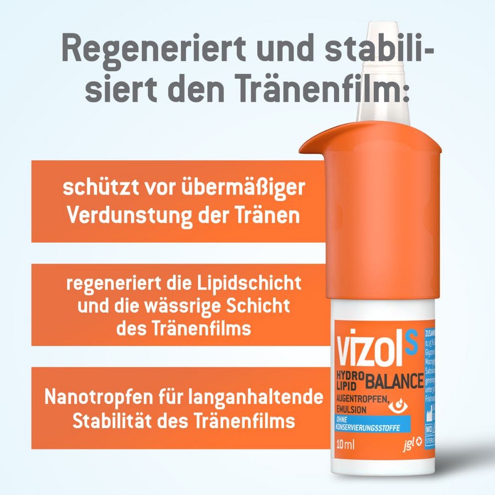 VIZOL S HYDRO LIPID BALANCE Augentropfen VIZOL S HYDRO LIPID BALANCE Augentropfen