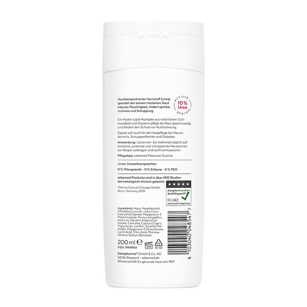 SEBAMED Akut Lotion Urea 10% parfumfrei