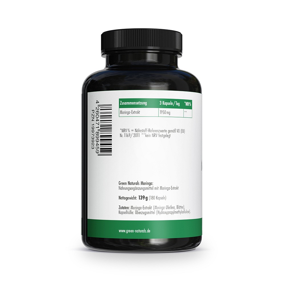 GREEN NATURALS Moringa 1950 mg Kapseln vegan