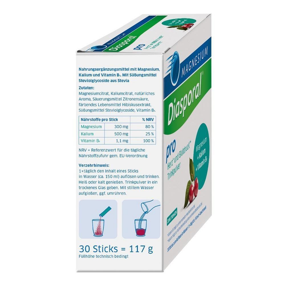 MAGNESIUM DIASPORAL pro Herz und Blutdruck Pulver