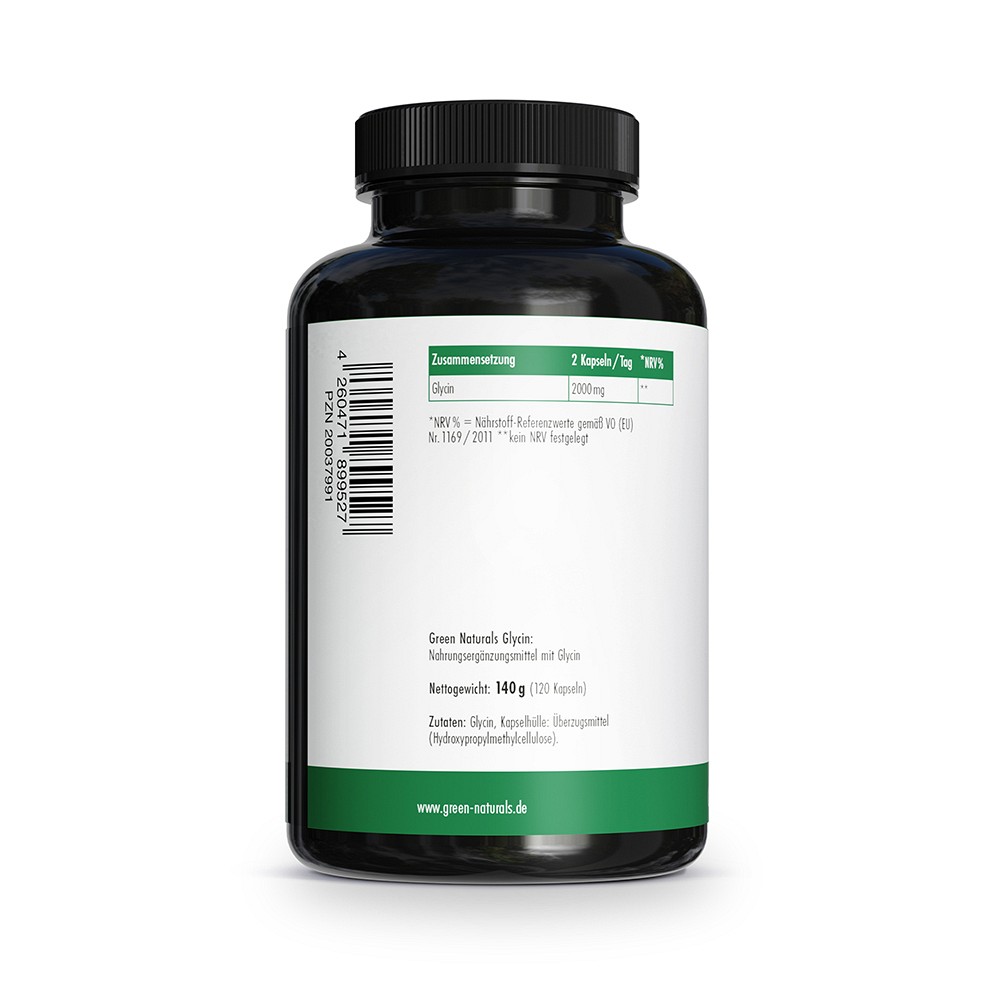 GREEN NATURALS Glycin 2000 mg Kapseln vegan