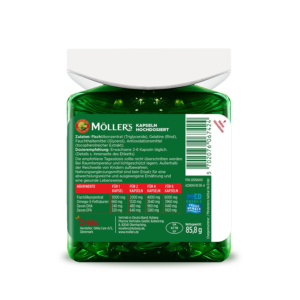 MÖLLER'S Omega-3 Kapseln hochdosiert