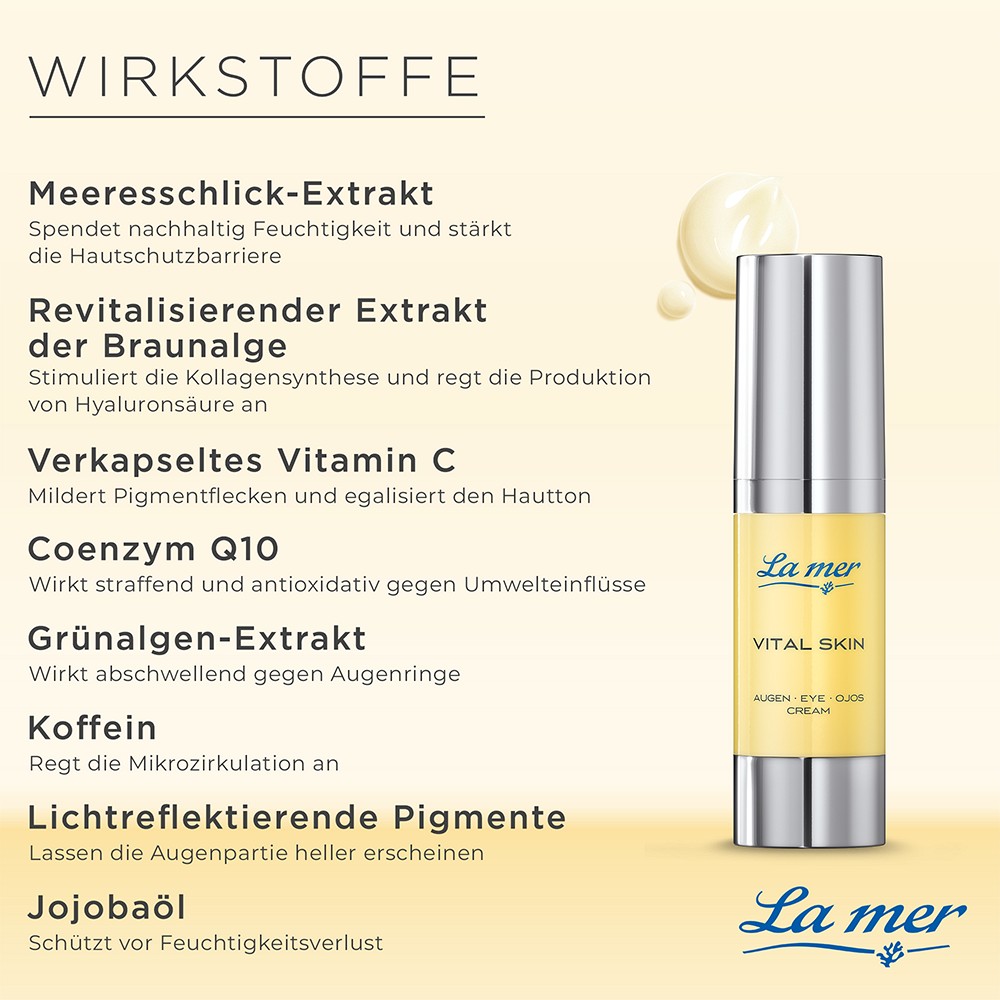 LA MER Vital Skin Augencreme o.Parfum