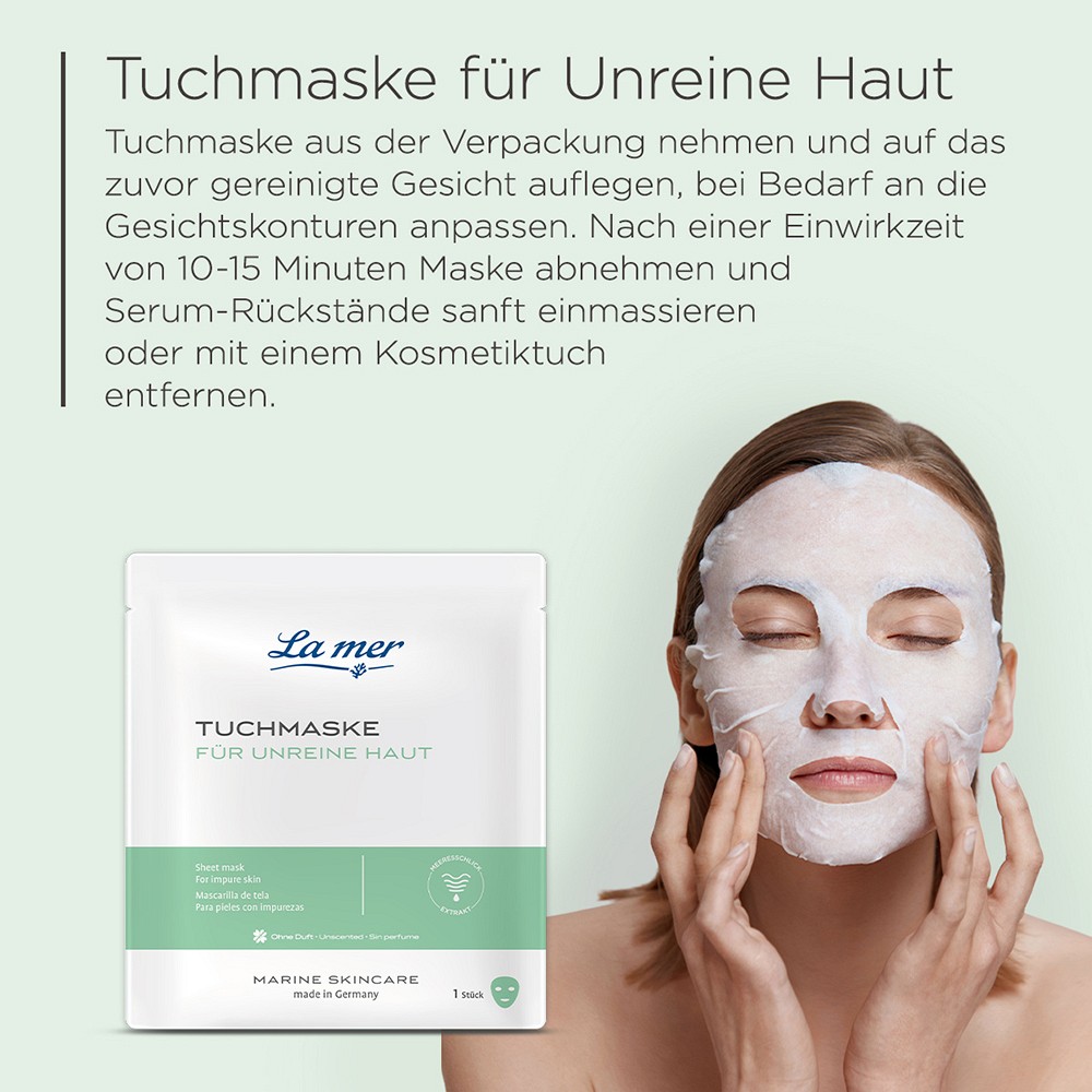 LA MER Tuchmaske unreine Haut o.Parfum