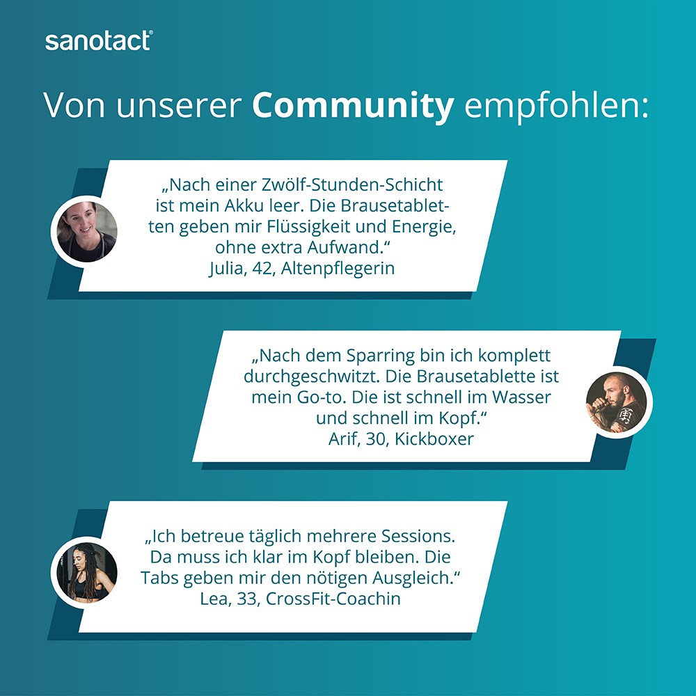 SANOTACT Elektrolyte Aktiv+Koffein Brausetabletten