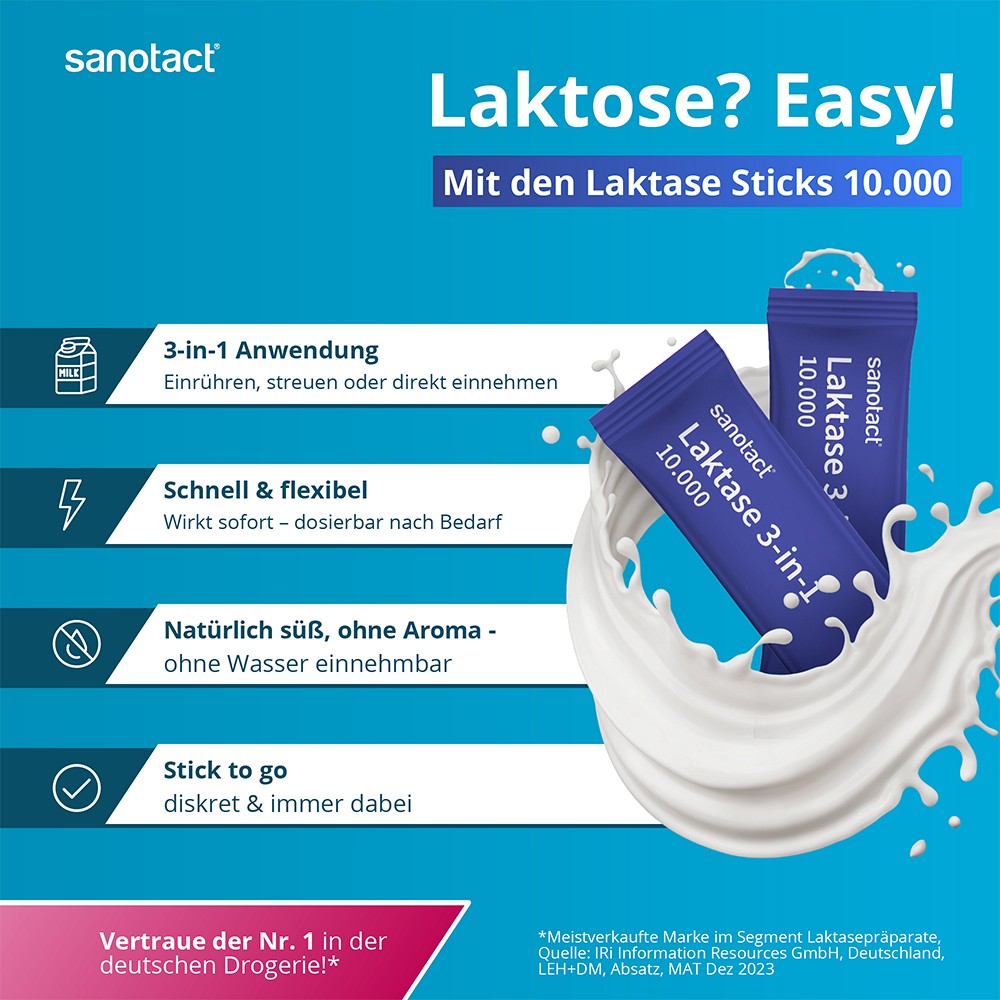 SANOTACT Laktase 10.000 FCC Sticks