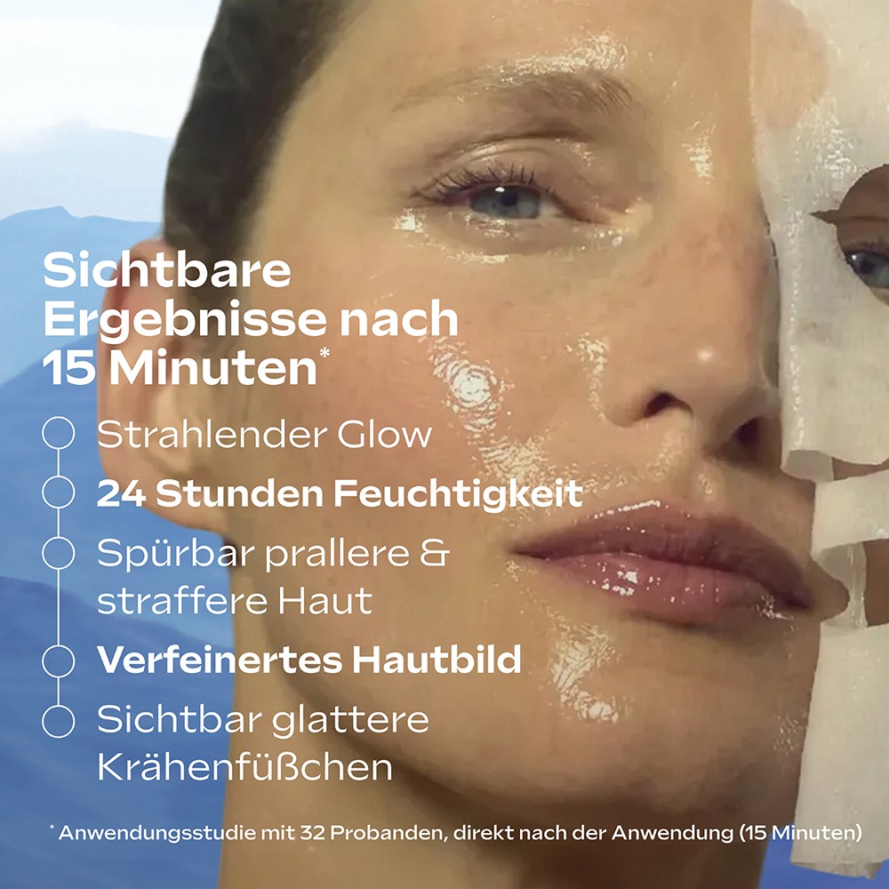 WELEDA Exo Boost Collagen Tuchmaske blauer Enzian