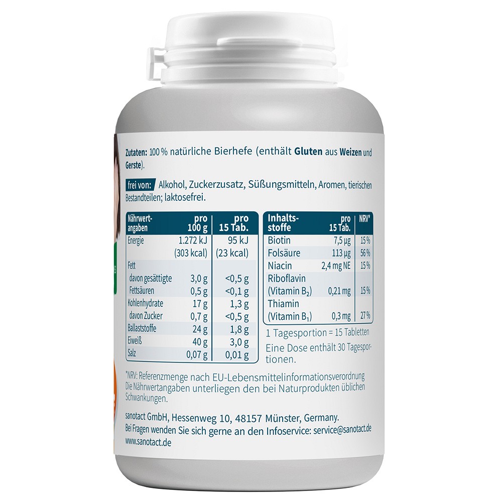 SANOTACT Haut+Haare Bierhefe Tabletten