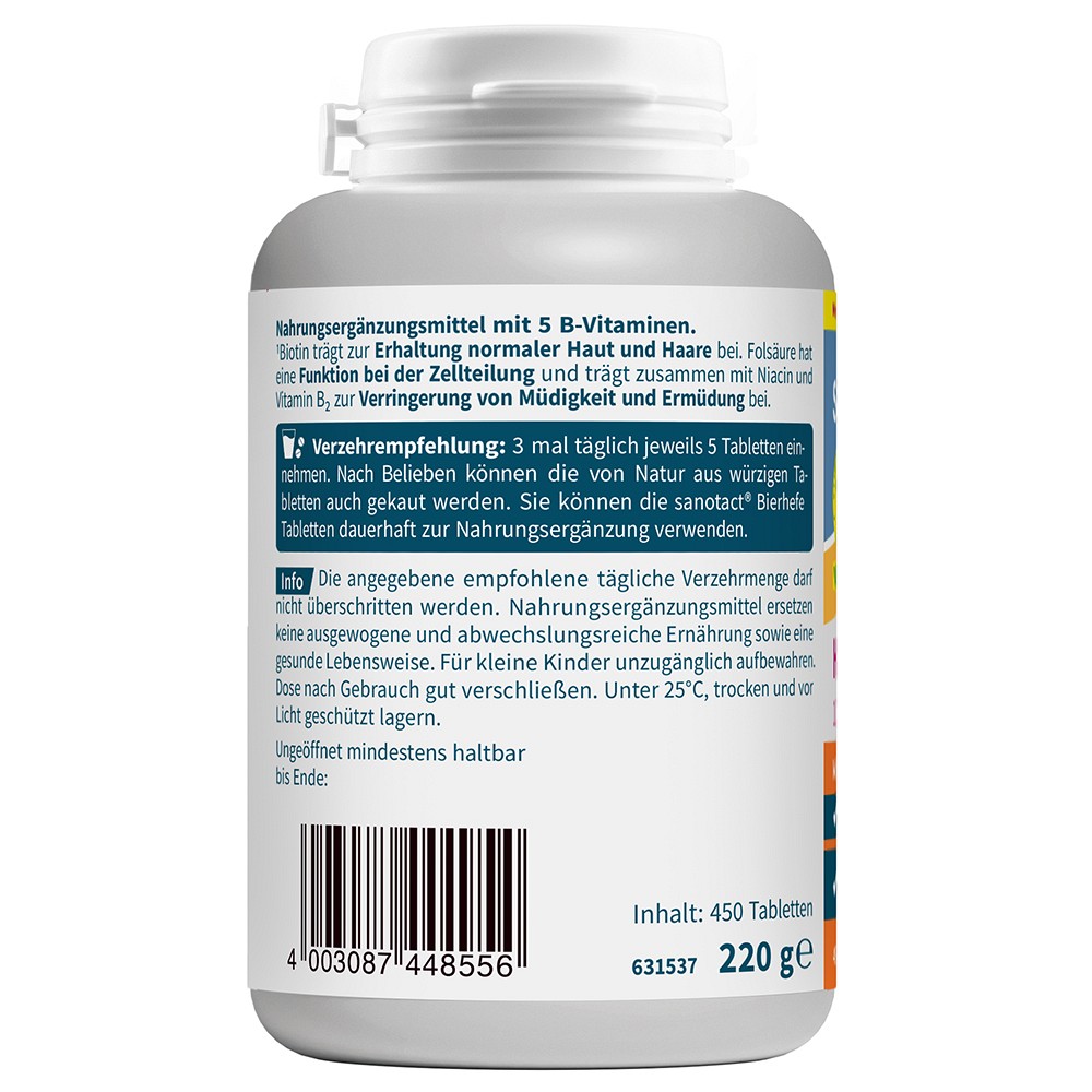 SANOTACT Haut+Haare Bierhefe Tabletten