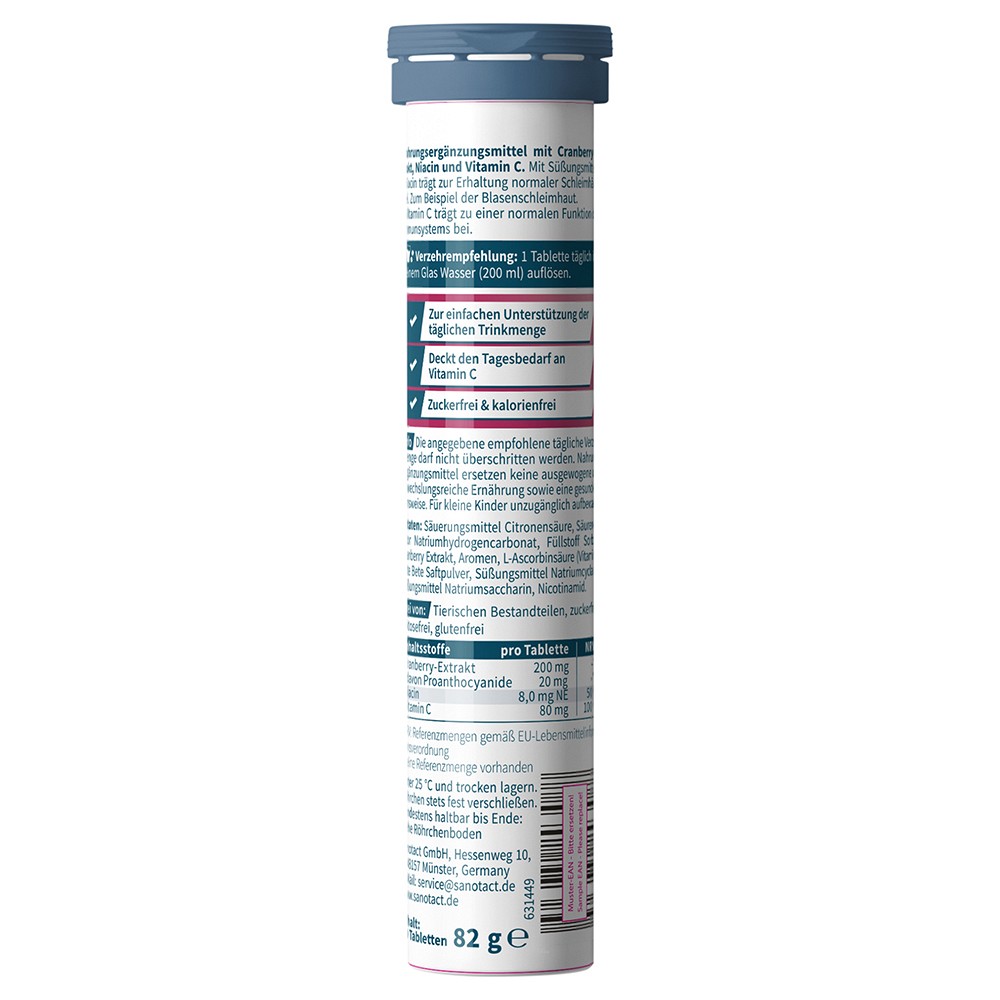 SANOTACT Cranberry+C Brausetabletten