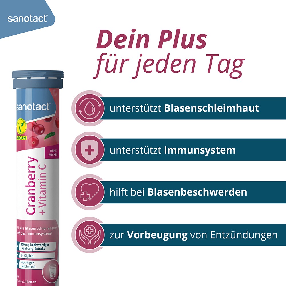 SANOTACT Cranberry+C Brausetabletten