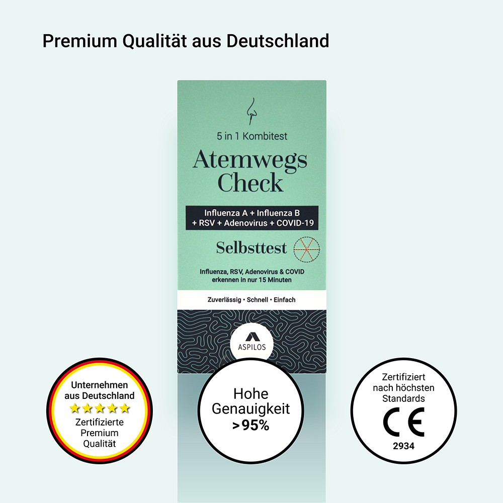 ASPILOS Schnelltest 5in1 Viren & Erkältungscheck