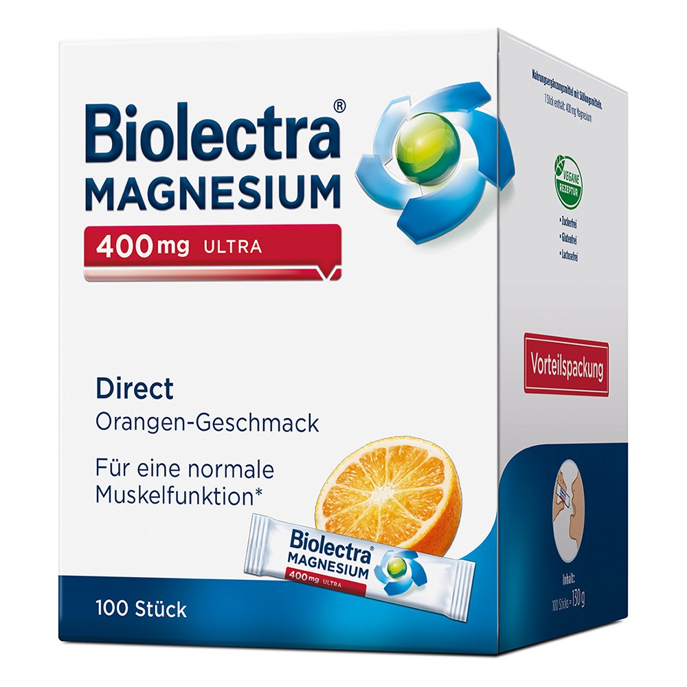 BIOLECTRA Magnesium 400 mg ultra Direct Orange