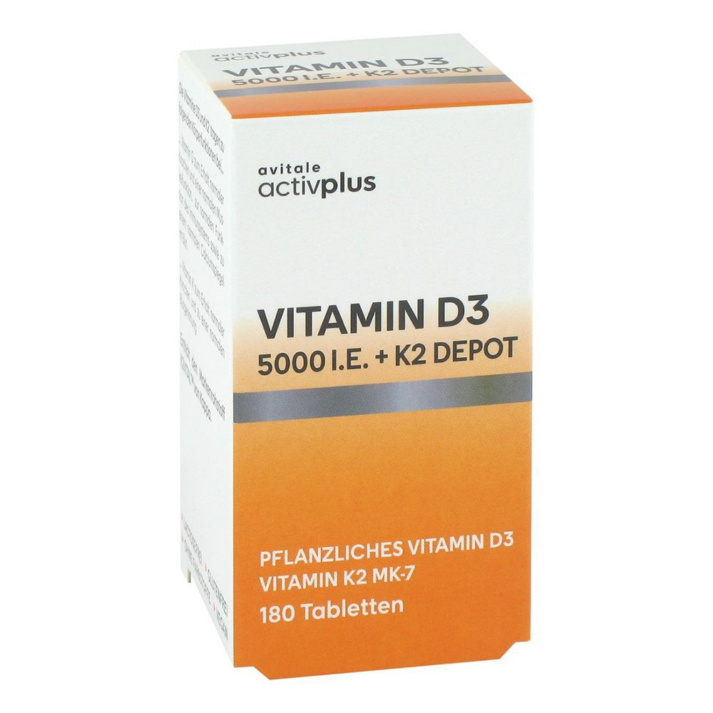 ACTIVPLUS Vitamin D3 5000 I.E.+K2 Depot Tabletten