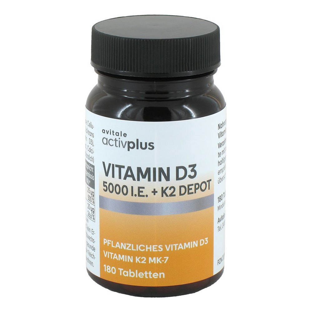 ACTIVPLUS Vitamin D3 5000 I.E.+K2 Depot Tabletten