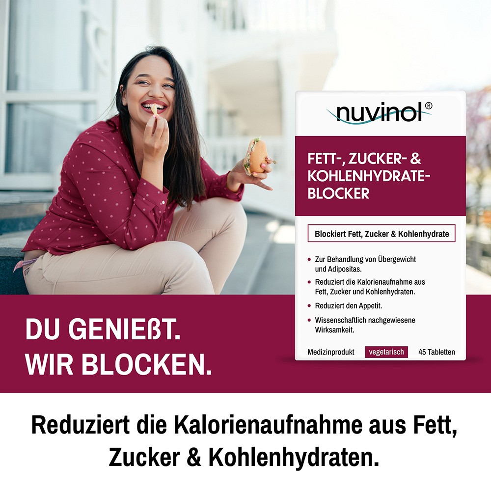 NUVINOL Fett- & Zucker- & Kohlenhydrateblock.Tabl.