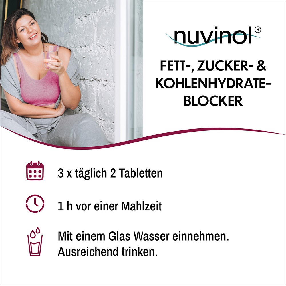 NUVINOL Fett- & Zucker- & Kohlenhydrateblock.Tabl.