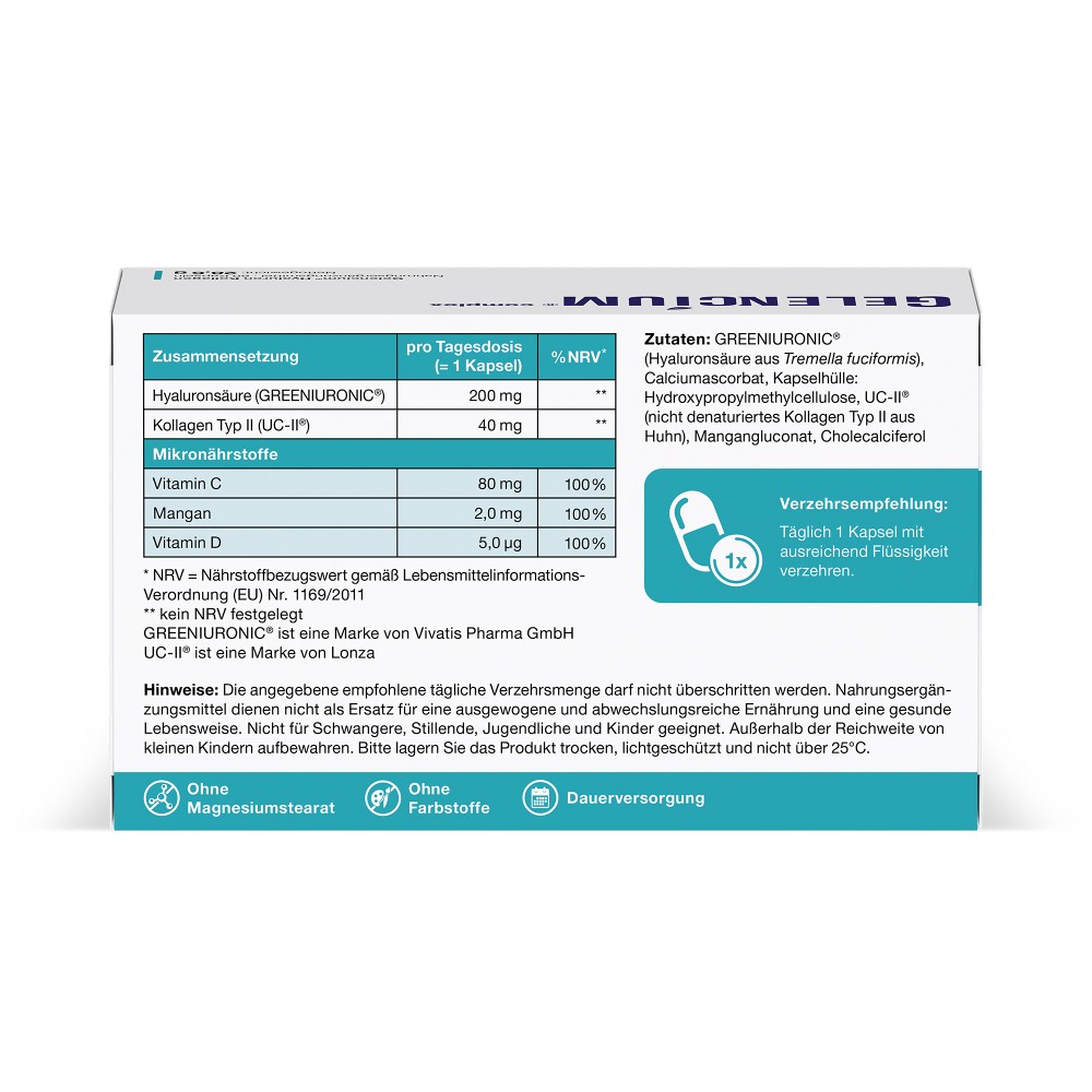 GELENCIUM Hyaluron Kollagen hochdos.Vitamin C Kps.