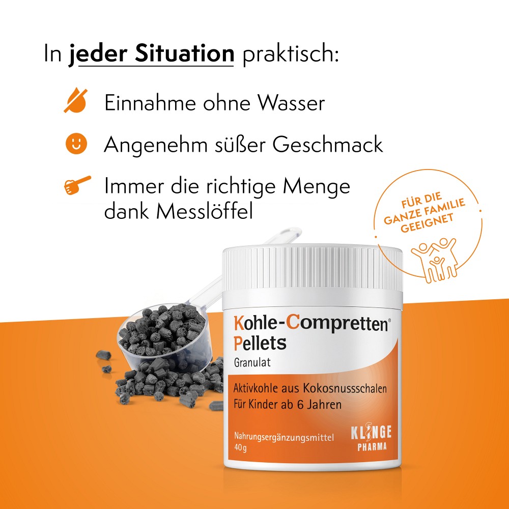 KOHLE Compretten Pellets Granulat