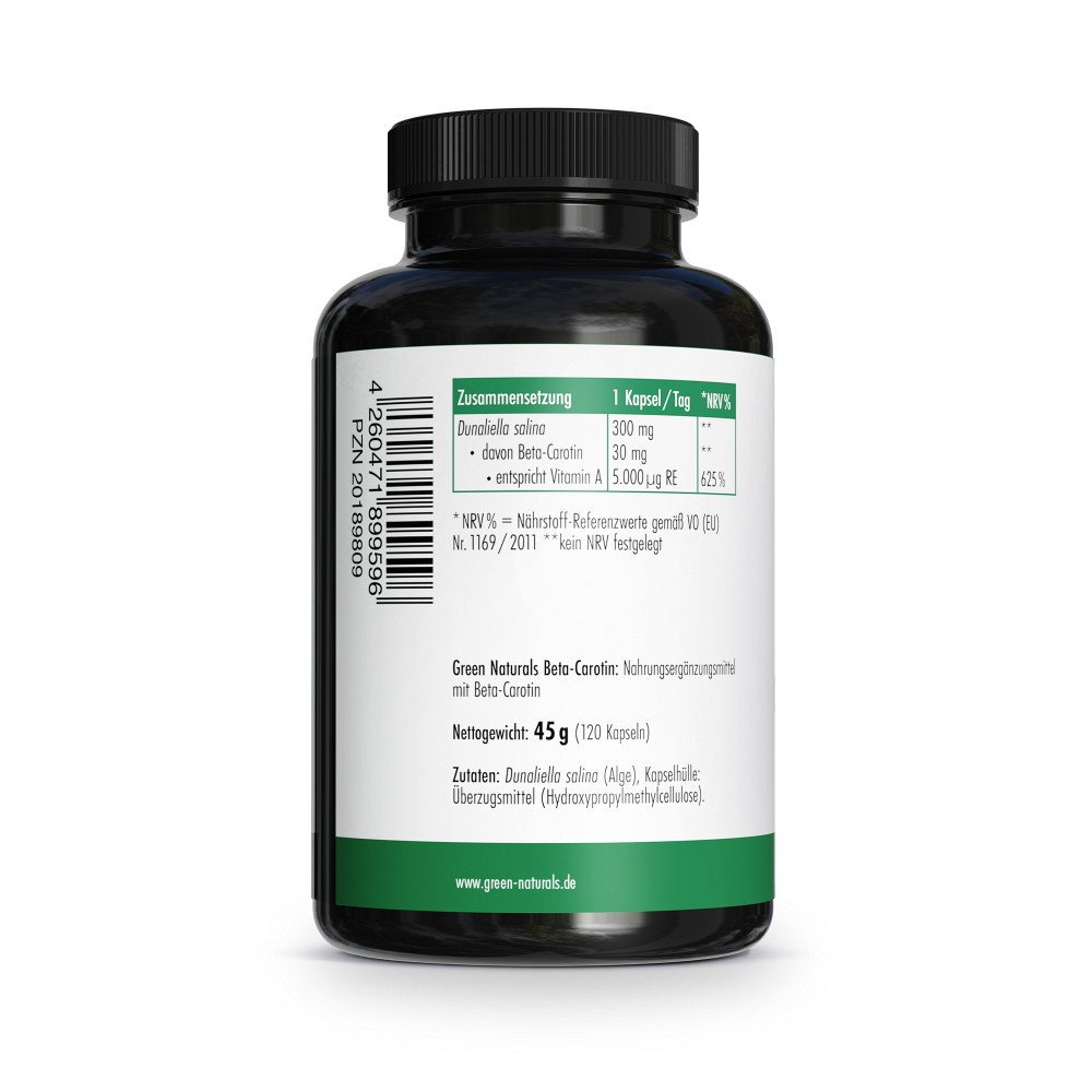 GREEN NATURALS Beta-Carotin 30mg 50.000 I.E. vegan